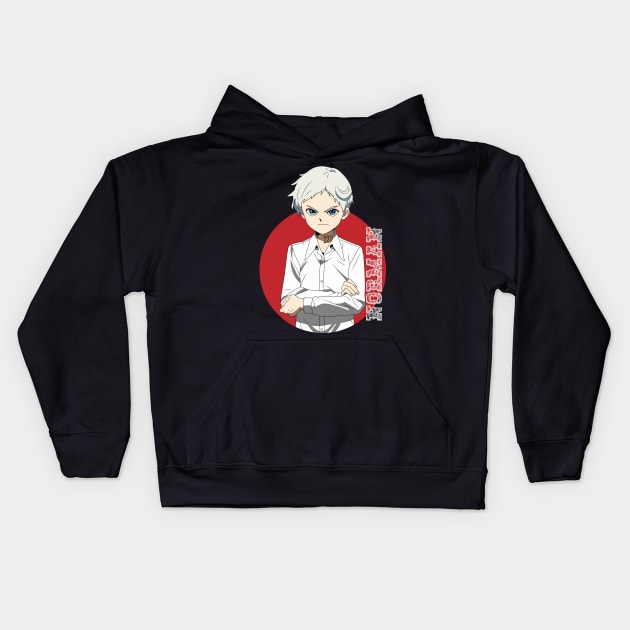 the promised neverland - norman Kids Hoodie by Hala Art